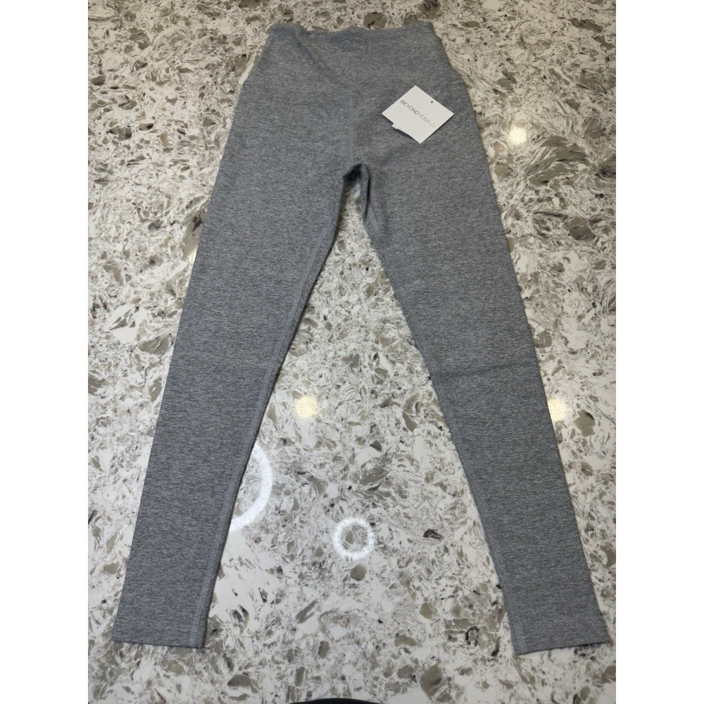 Beyond Yoga Spacedye Midi High Waisted Legging, Heather Gray , Size Small